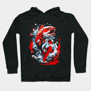 salmon graffiti illustration Hoodie